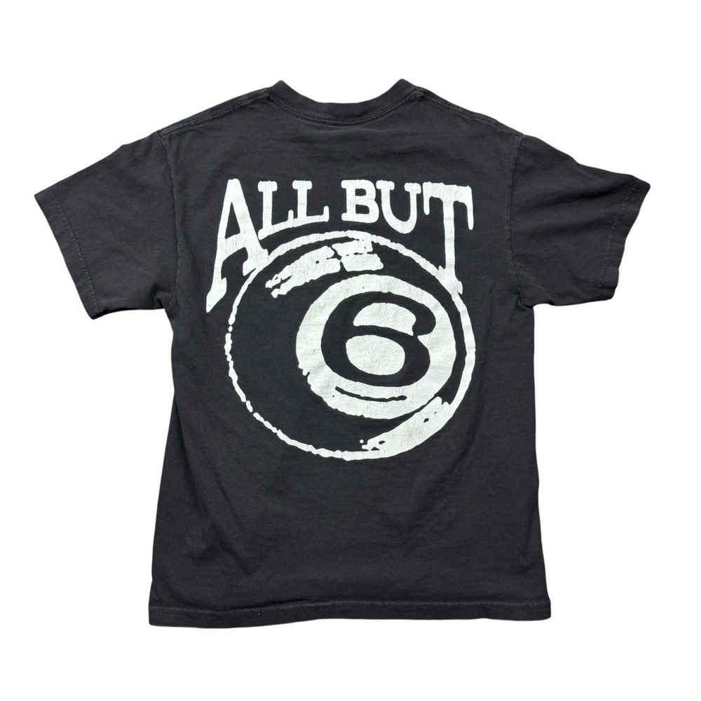 All But 6 G59 Records 6-Ball Graphic T-Shirt Mens Medium Black Rap Music Skater